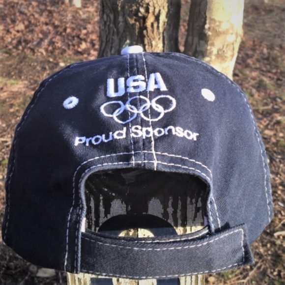 Bmw German Sports Car Official Olympic Games Baseball Hat Cap Blue White Black - Picture 3 of 8